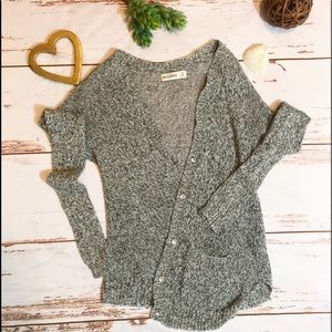 Abercrombie and Fitch grey marled cardigan Med